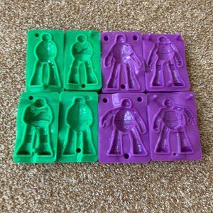 4 Viacom 2013 Ninja Turtles clay molds